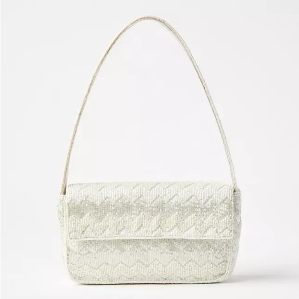 Price Firm - LOFT Chevron Beaded Shoulder Bag